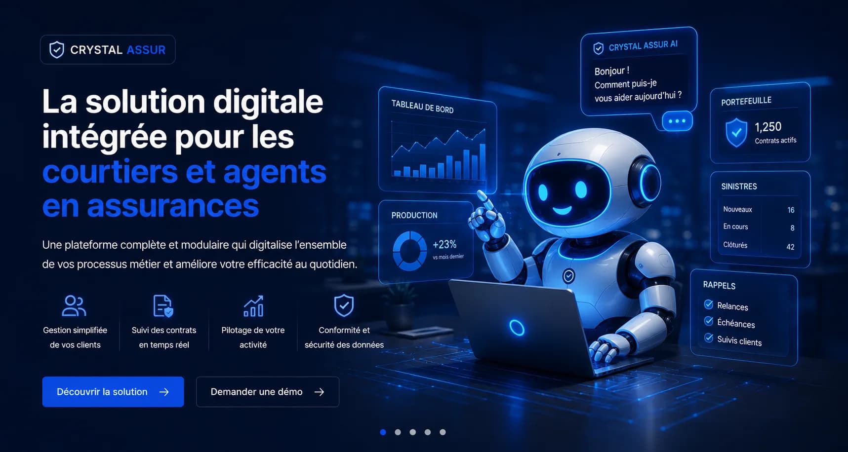 CRYSTAL ASSUR — La solution digitale intégrée pour les courtiers et agents en assurances.