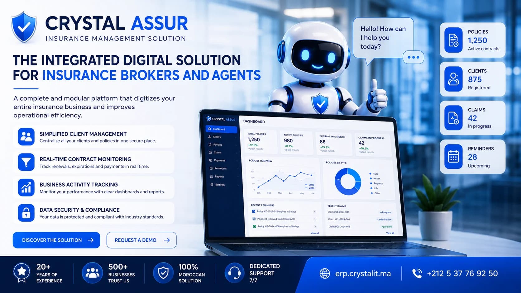 CRYSTAL ASSUR — The integrated digital solution for insurance brokers and agents.