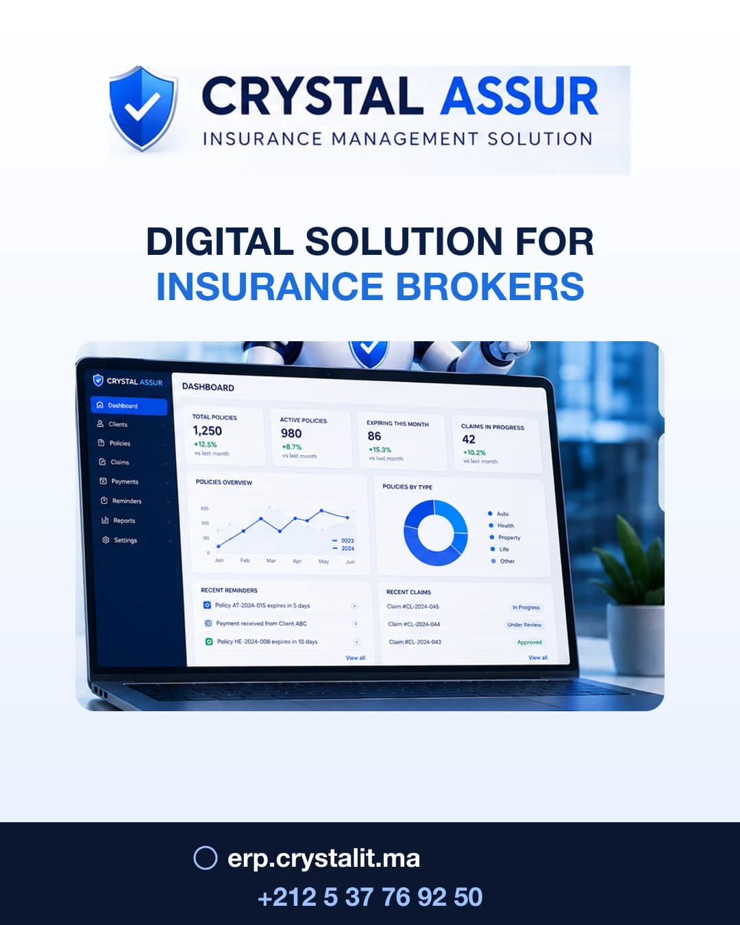 CRYSTAL ASSUR — The integrated digital solution for insurance brokers and agents.