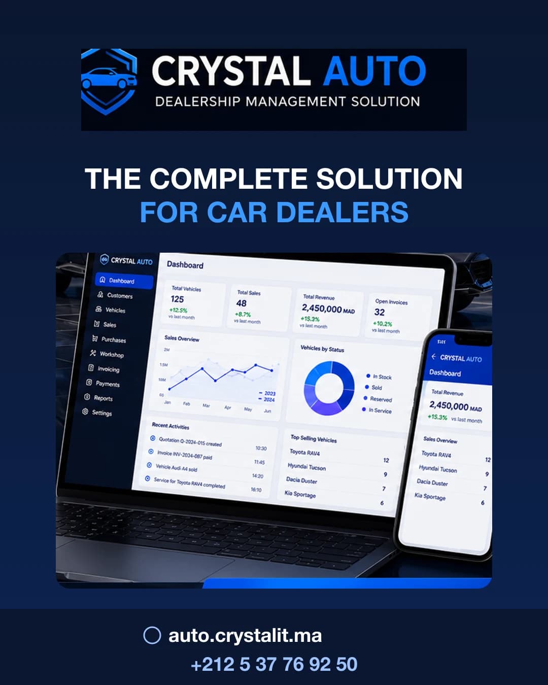 CRYSTAL AUTO — The complete digital solution for car dealers and showrooms.