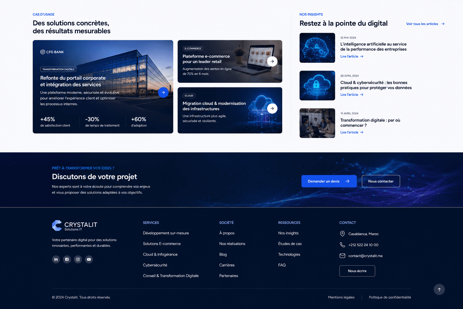 Affiche CRYSTAL IA : l'ERP intelligent, simple et puissant — présentation de la plateforme cloud de gestion d'entreprise
